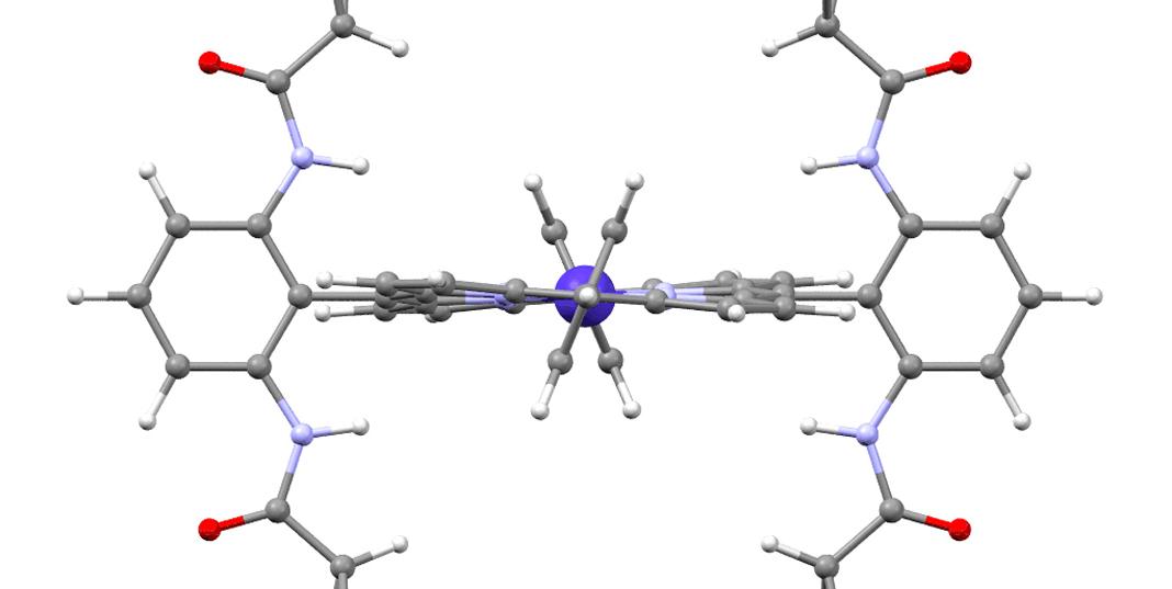 Section of a model of the catalyst